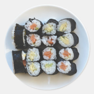 Sushiklistermärkear Runt Klistermärke