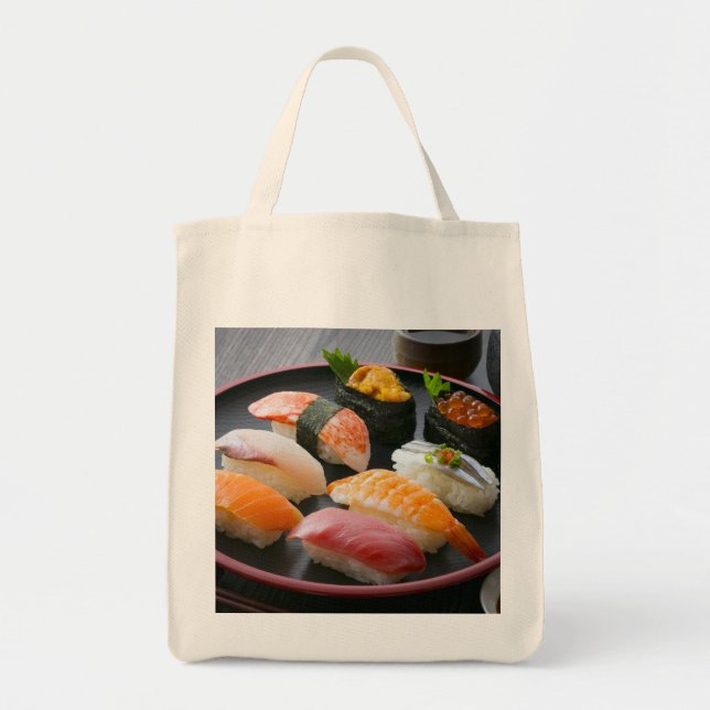 SUSHIMI Japanese Hospitality - Sushi Plate Tote Tygkasse (Framsidan)