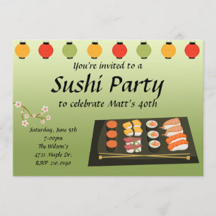 Sushipartyinbjudan Inbjudningar