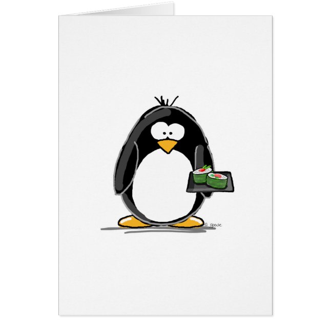Sushipingvin Hälsningskort (Framsidan)