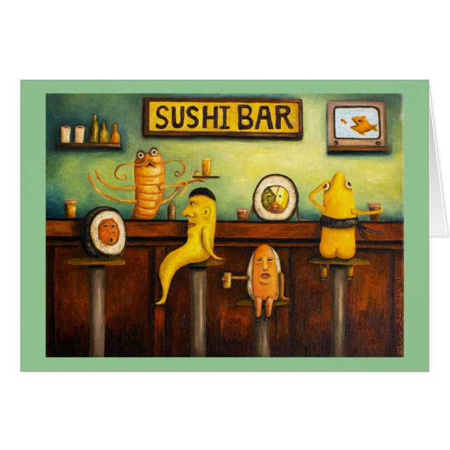 Sushipuben Hälsningskort (Framsidan Horizontal)