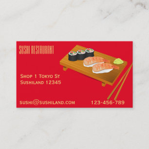 Sushirestaurang eller cateringaffär visitkort