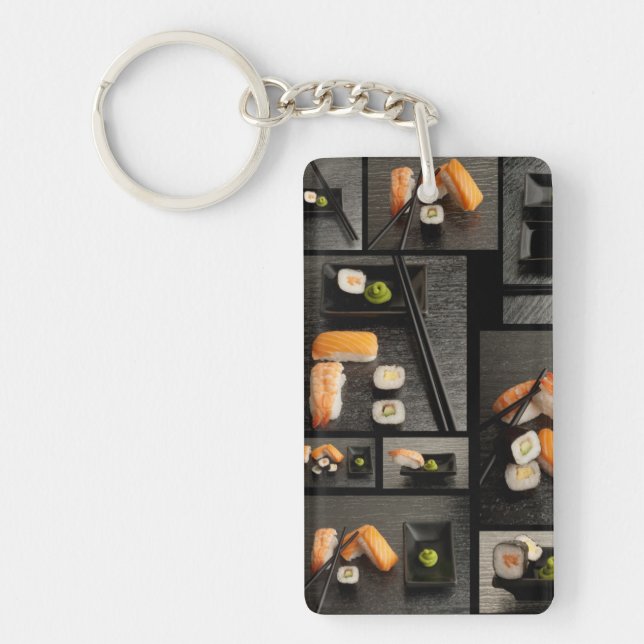 Sushisamling på svart bakgrund (Framsidan)