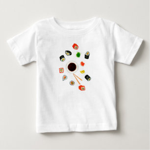Sushiuppsättningvattenfärg Tee