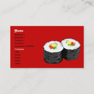 Sushivisitkortmall Visitkort