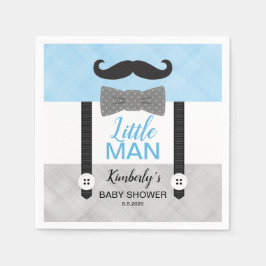 Suspenders bågar den baby blue grått-pojkens babyd pappersservett