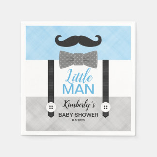 Suspenders bågar den baby blue grått-pojkens babyd pappersservett