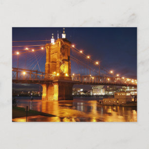SUSPENSION BRIDGE CINCINNATI. OHIO-vykort Vykort