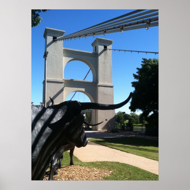 Suspension Bridge, Waco, TX Poster (Framsidan)