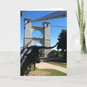 Suspension Bridge, Waco, TX Poster Kort