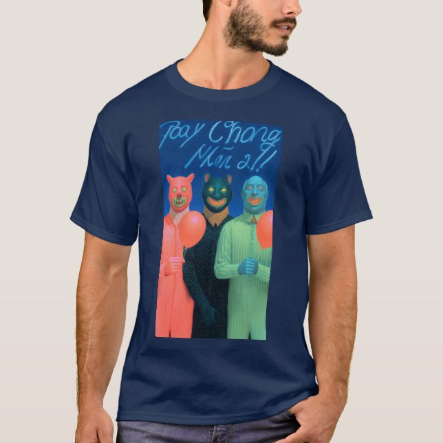 Suspicions guys with balloons   t shirt (Framsida)