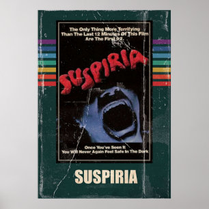 Suspiria 1977 Horror Movie VHS Stil Poster