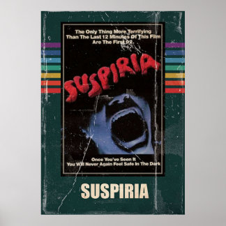 Suspiria 1977 Horror Movie VHS Stil Poster