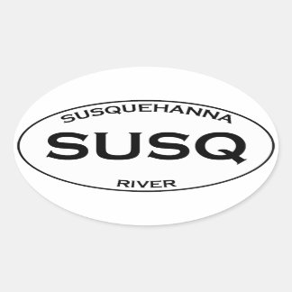 SUSQ - Susquehanna River Ovalt Klistermärke