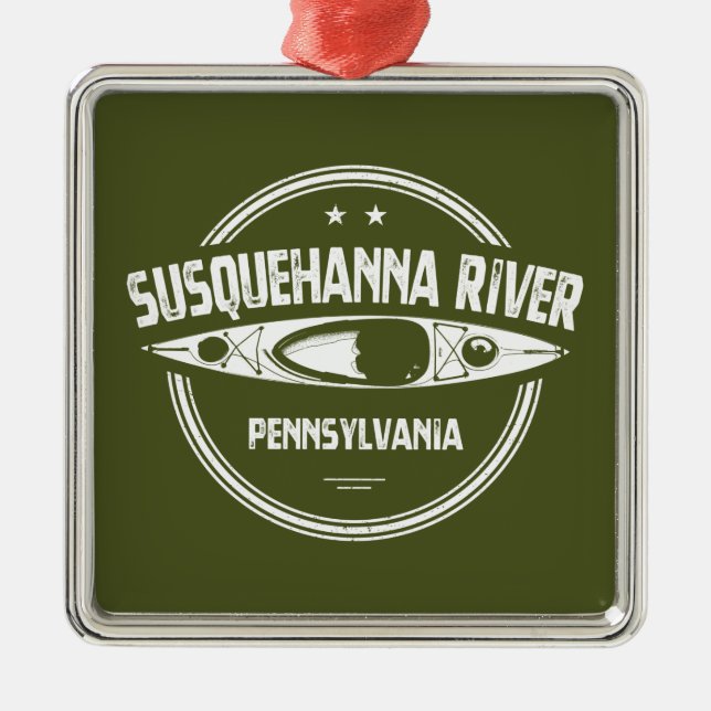 Susquehannafloden, Pennsylvania Julgransprydnad Metall (Framsidan)