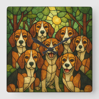 Süsse Beagle Uhr Fyrkantig Klocka