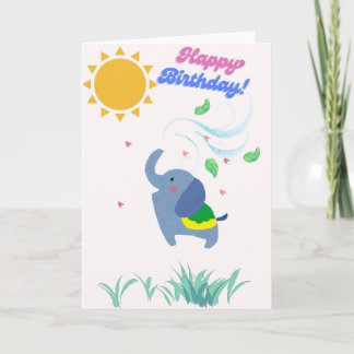 Süße Geburtstagskarte Happy Birthday mit kleinem E Kort