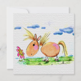 Süsse Pferdekarte, Pferde Aquarell Illustration Julkort