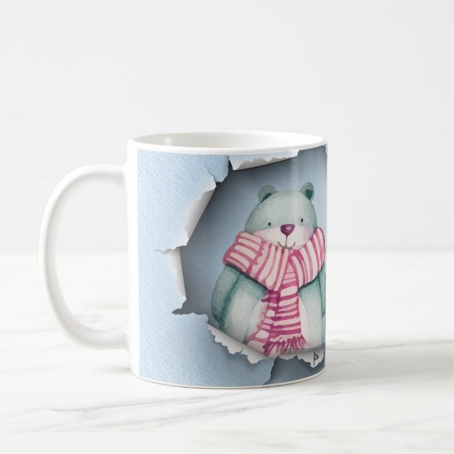 Süße Wintertasse 3D Kaffemugg (Vänster)
