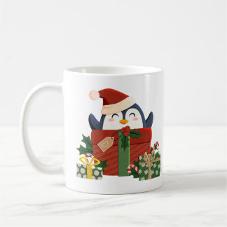 Süßer Pinguin wünscht frohe Weihnachten Kaffemugg