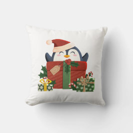 Süßer Pinguin wünscht frohe Weihnachten Kudde