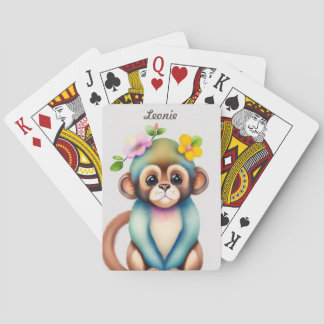 süßes Äffchen, Aquarellmalerei Casinokort
