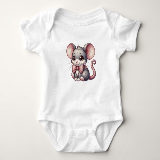 Süßes Babyshirt mit bunten Tieren  T Shirt (Framsida)