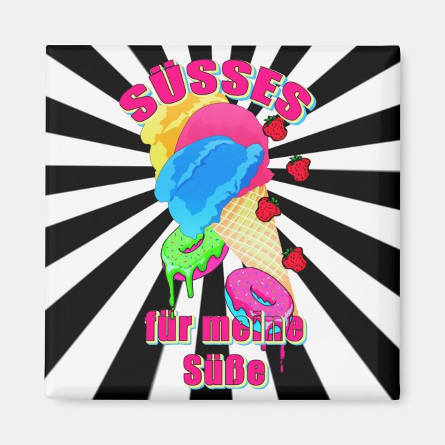 SÜSSES für meinen Süßen Eis Donut Blaubeeren Magnet (Framsidan)