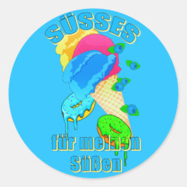 SÜSSES für meinen Süßen Eis Donut Blaubeeren Runt Klistermärke