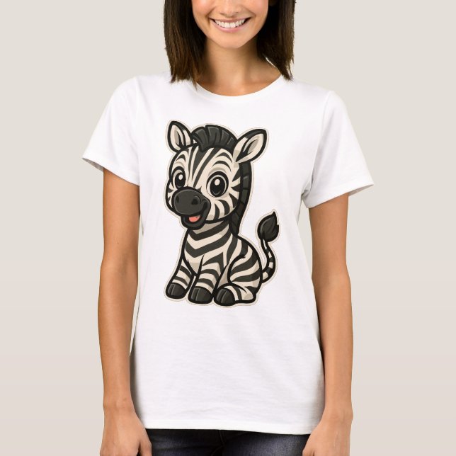 Süßes Zebrababy-Design T Shirt (Framsida)