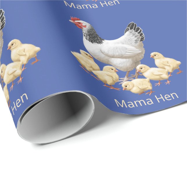 Sussex Chicken Mamma Hen och Chickar Presentpapper (Rullad Hörn)