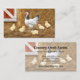 Sussex Chicken Mamma Hen och Chickar Visitkort