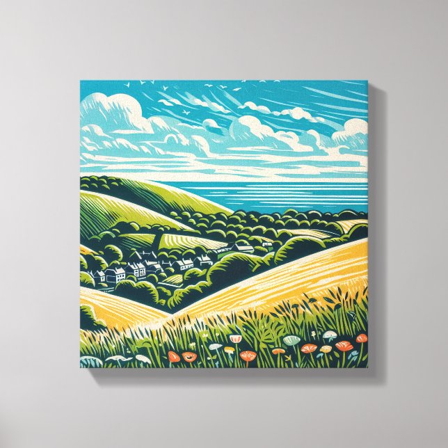 Sussex Downs Canvastryck (Framsida)