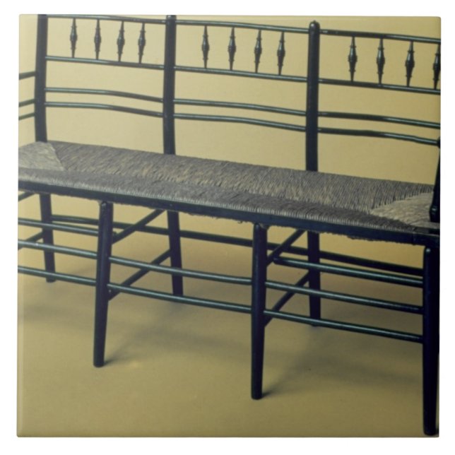 Sussex rusa-placerade stolen (trä och rusar), kakelplatta (Framsidan)