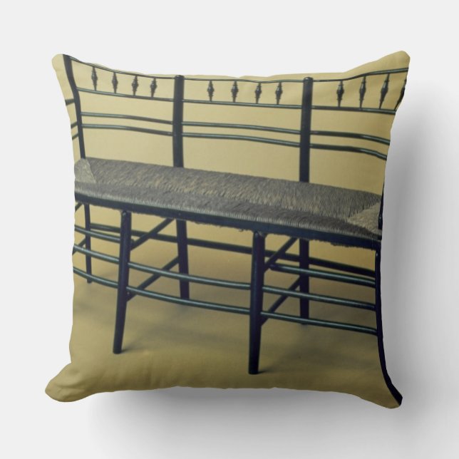 Sussex rusa-placerade stolen (trä och rusar), kudde (Framsida)