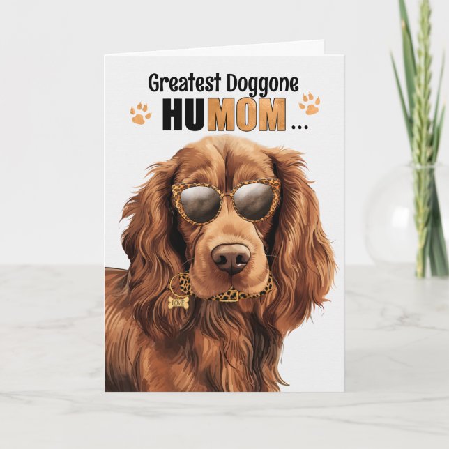 Sussex Spain Hund Best HuMOM Now Mors dag Helgkort (Framsida)