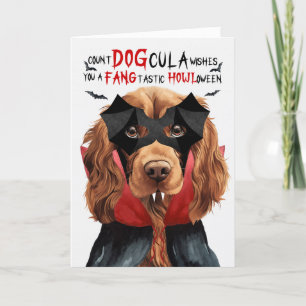 Sussex Spain Hund Funny Count DOGcula Halloween Helgkort