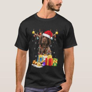 Sussex Spain Hund Reindeer Santa Hat Hundar Pajama T Shirt