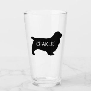 Sussex Spain Hund Silhouette Personlig Glaskopp