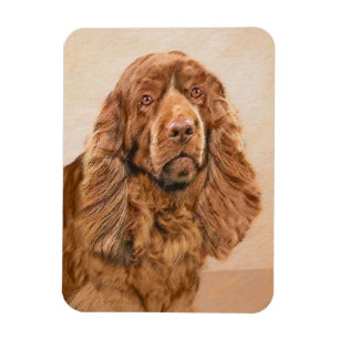 Sussex Spain Painting - Cute Original Hund Art Magnet