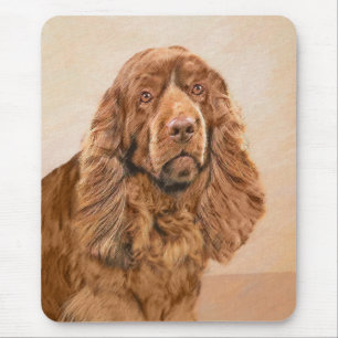 Sussex Spain Painting - Cute Original Hund Art Musmatta