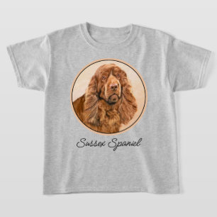 Sussex Spain Painting - Cute Original Hund Art T Shirt