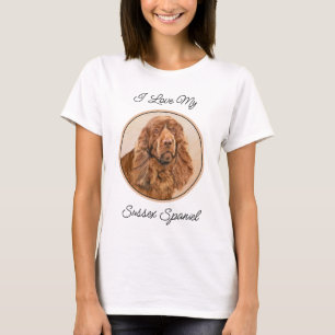 Sussex Spain Painting - Cute Original Hund Art T Shirt