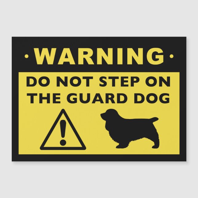 Sussex spanel Funny Guard Hund Warning (Framsida)
