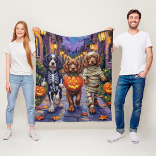 Sussex Spaniel Hundar i Halloween Kostymer Fleecefilt