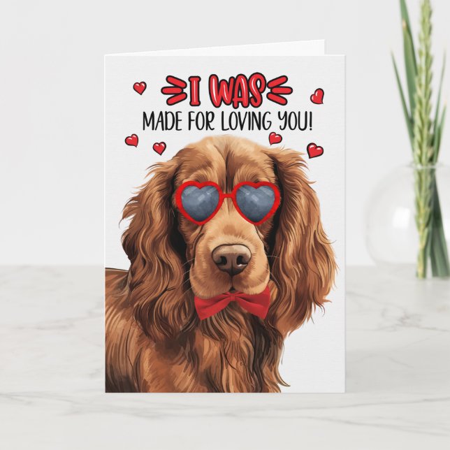 Sussex Spansk Hund Made for Loving You Valentine Helgkort (Framsida)