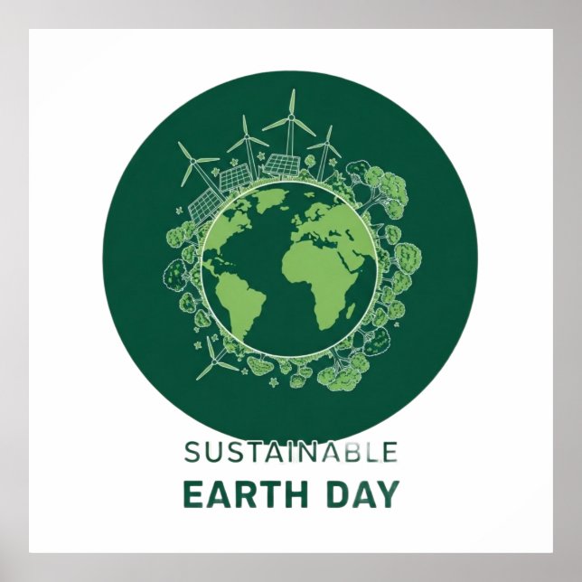 Sustainable Earth Day Poster (Framsidan)
