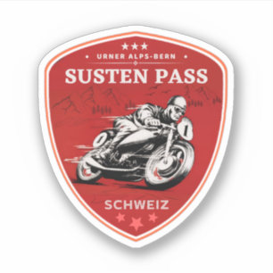 Susten Pass schweiziska-alperna motorcykeltur Klistermärken