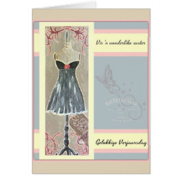 Suster för Vir 'n-wonderlike - Gelukkige Hälsningskort