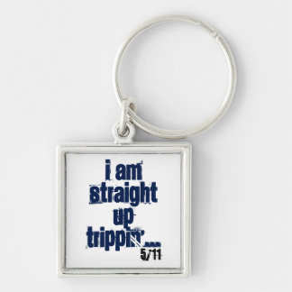 SUT Keychain Fyrkantig Silverfärgad Nyckelring